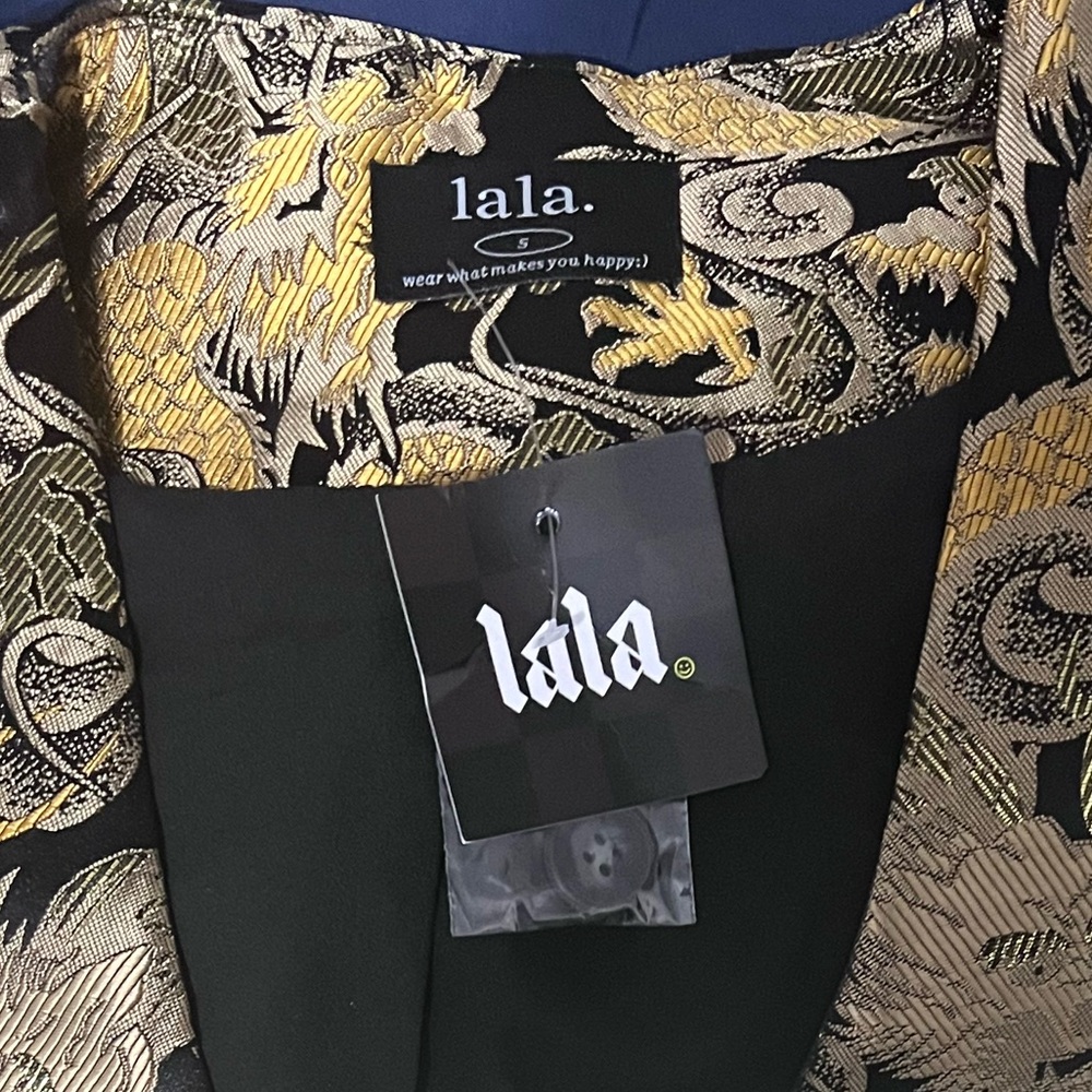 Dressed in Lala BNWT Golden Dragon Waistcoat Small - Picture 2 of 3